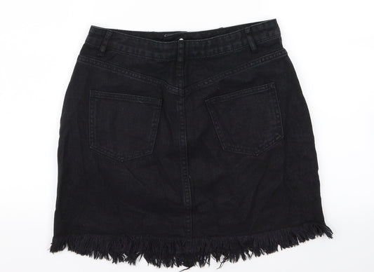 misguided Womens Black  Denim Straight & Pencil Set Size 10