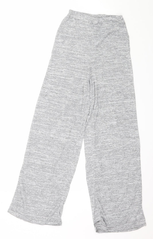 PRETTYLITTLETHING Womens Grey  Knit Trousers  Size 4 L27 in