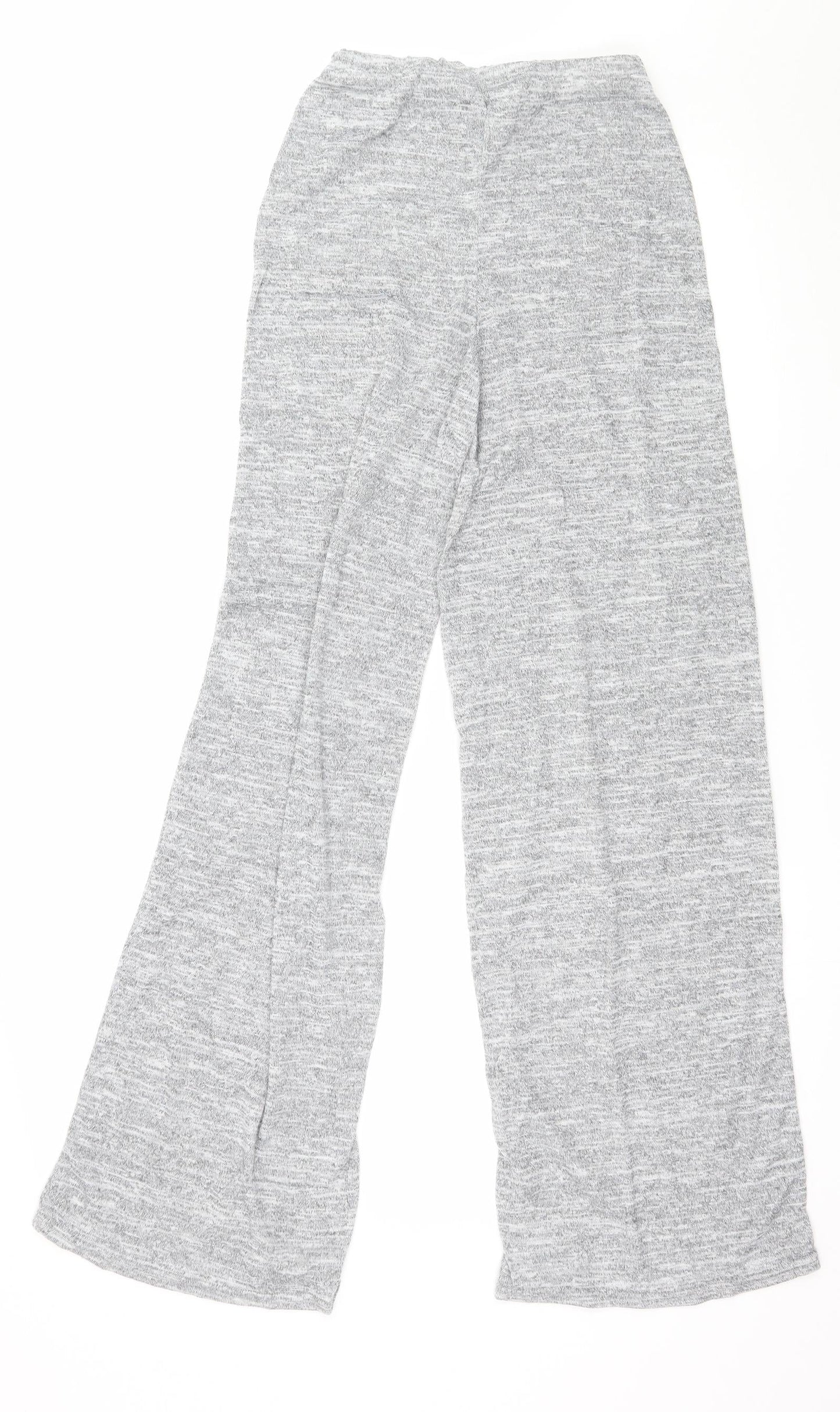 PRETTYLITTLETHING Womens Grey  Knit Trousers  Size 4 L27 in