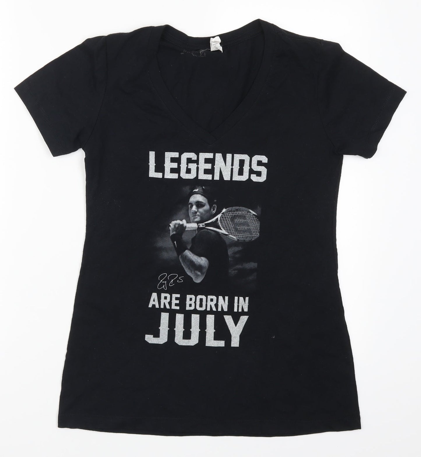 Next Level Womens Black   Basic T-Shirt Size M  - Legends are Born in July