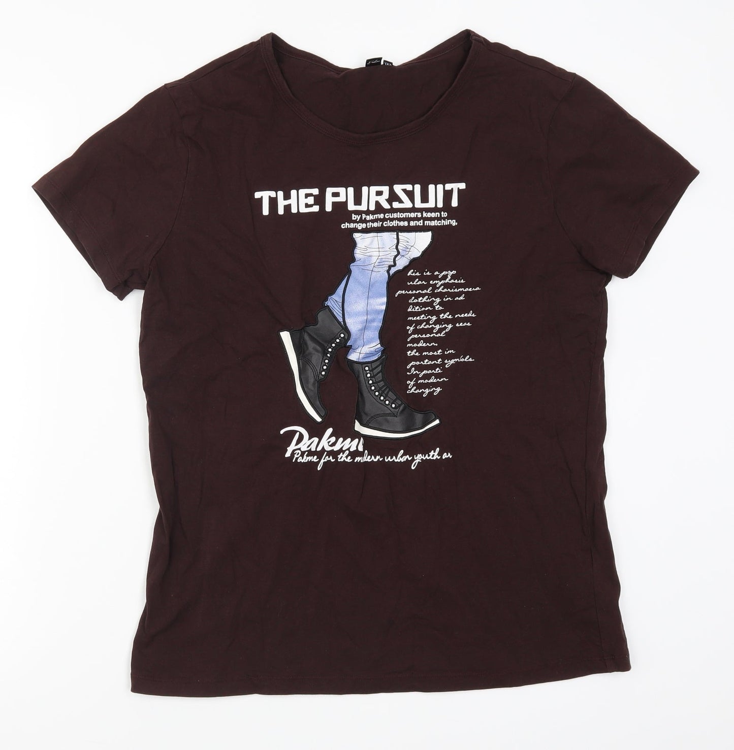 Preworn Girls Brown   Basic T-Shirt Size 2XL  - The Pursuit Sneakers
