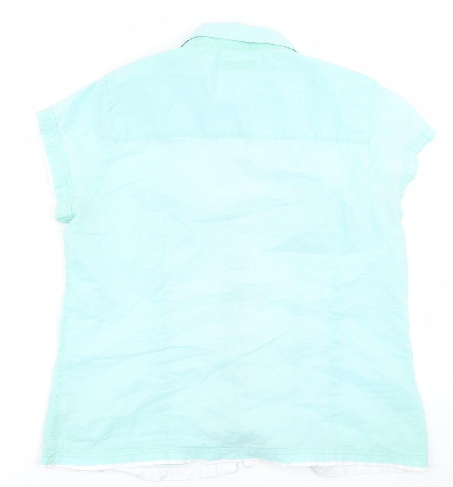 Cherokee Womens Blue   Basic Button-Up Size 16