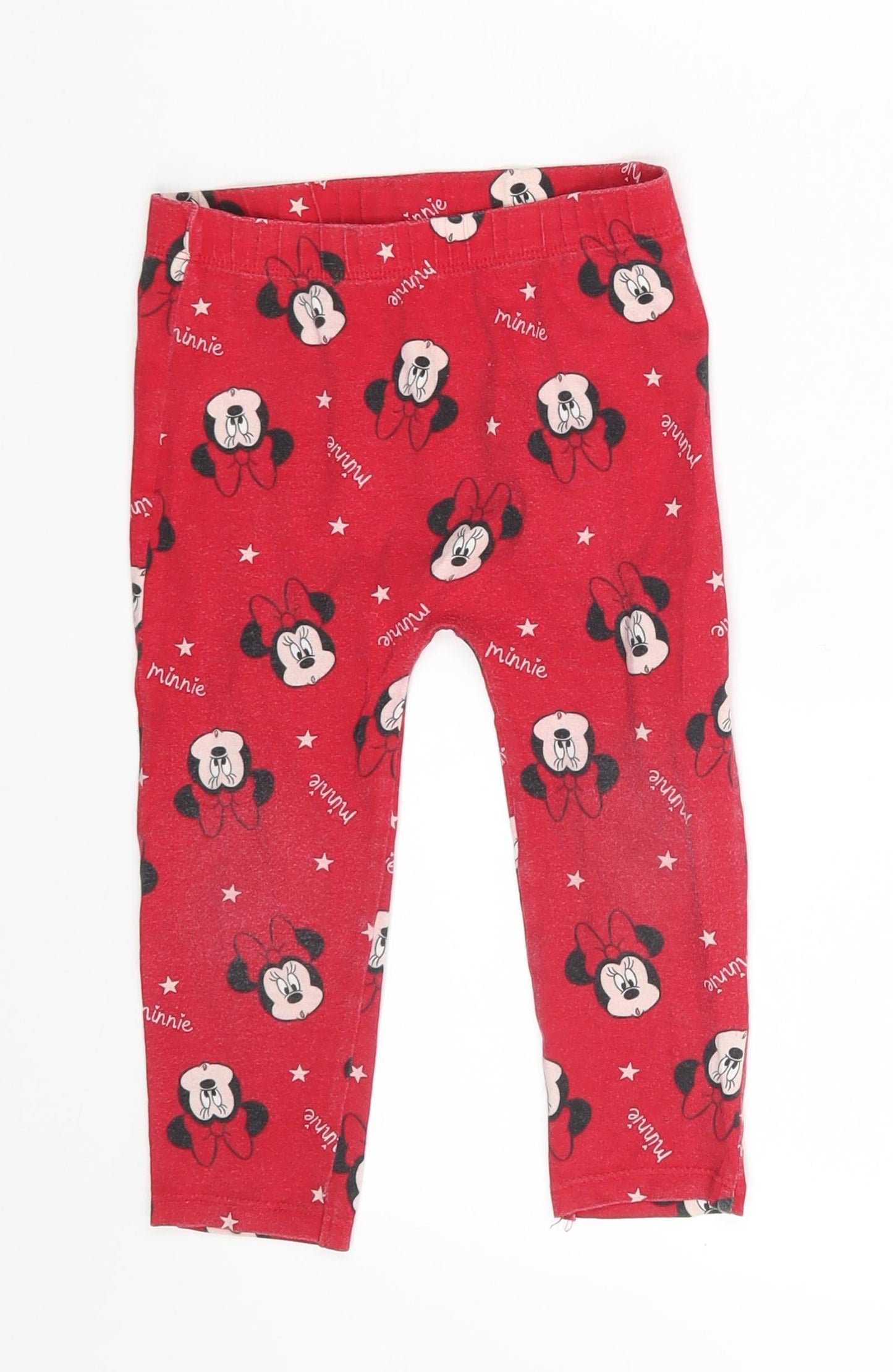 George Baby Red Animal Print  Jogger Trousers Size 18-24 Months  - Disney Minnie