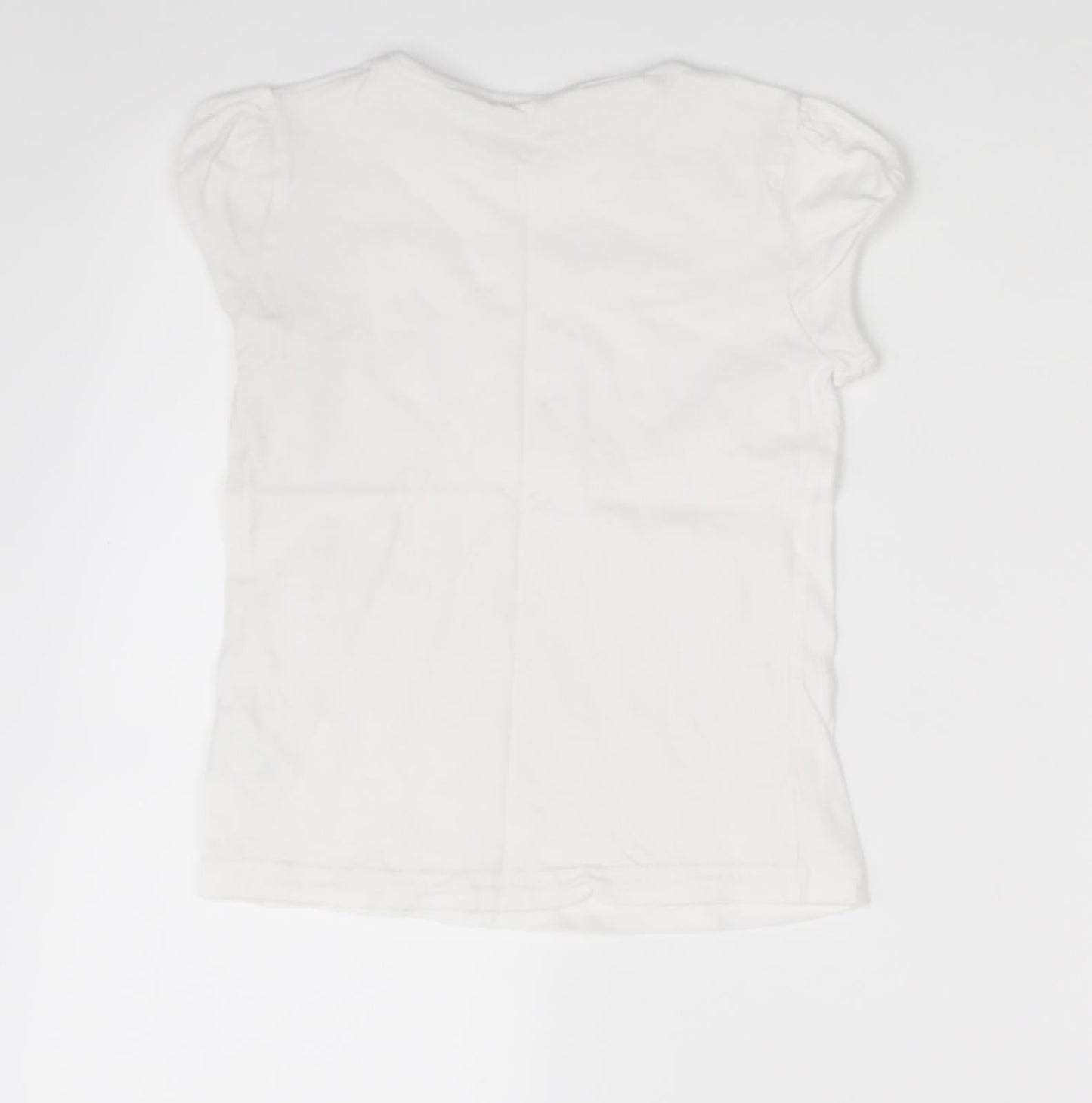 NEXT Girls Ivory   Basic T-Shirt Size 7 Years