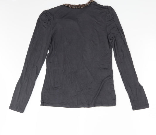Oasis Womens Grey   Basic T-Shirt Size S