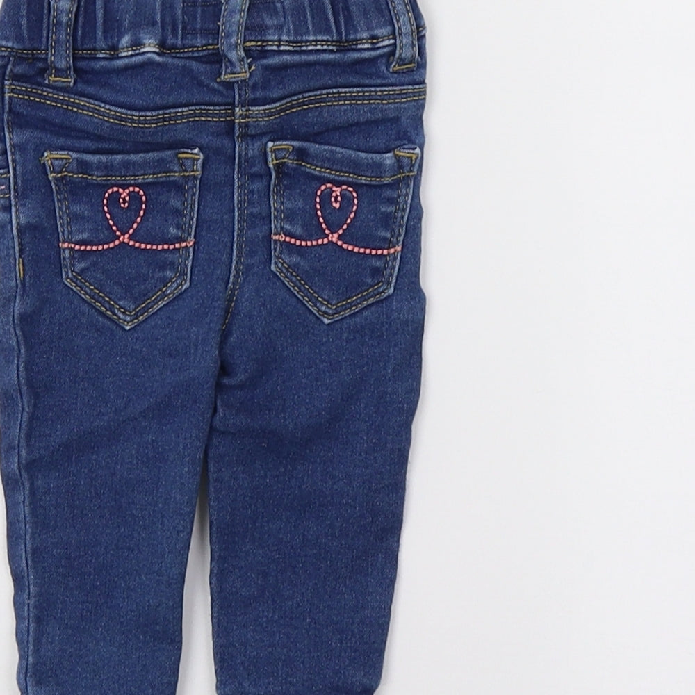 Earlydays Girls Blue  Damask  Jeans Size 0-3 Months