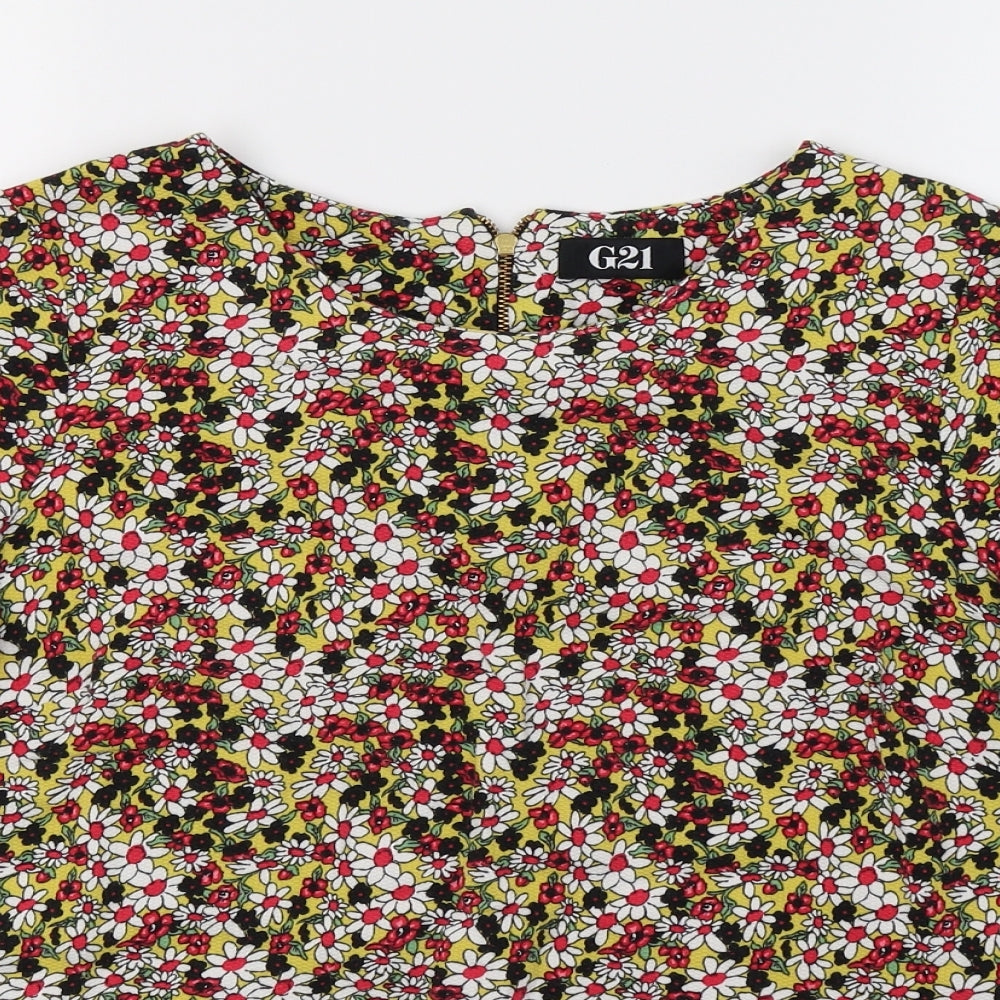 G21 Womens Multicoloured Floral  Basic T-Shirt Size 12