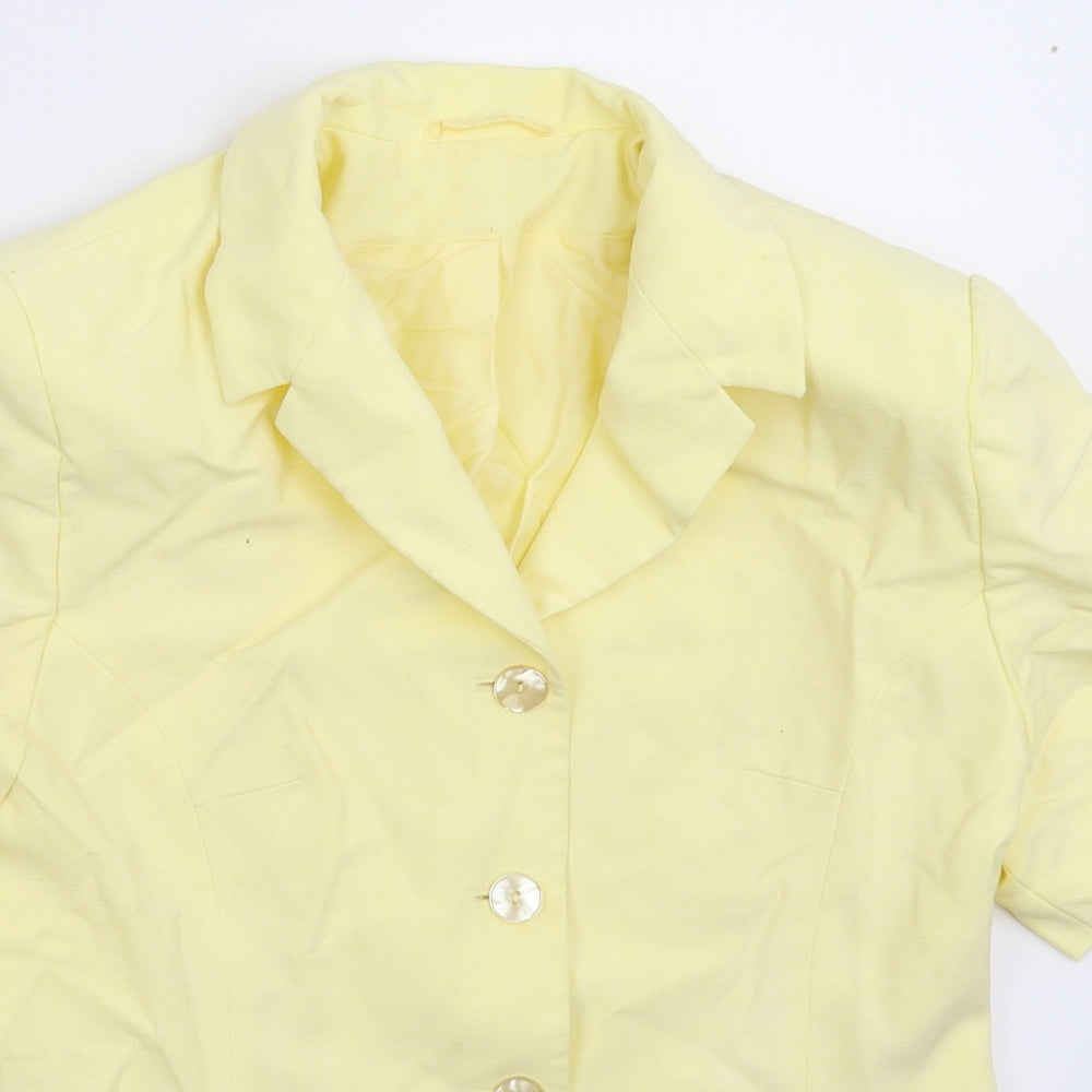 C&A Womens Yellow   Jacket Blazer Size 12
