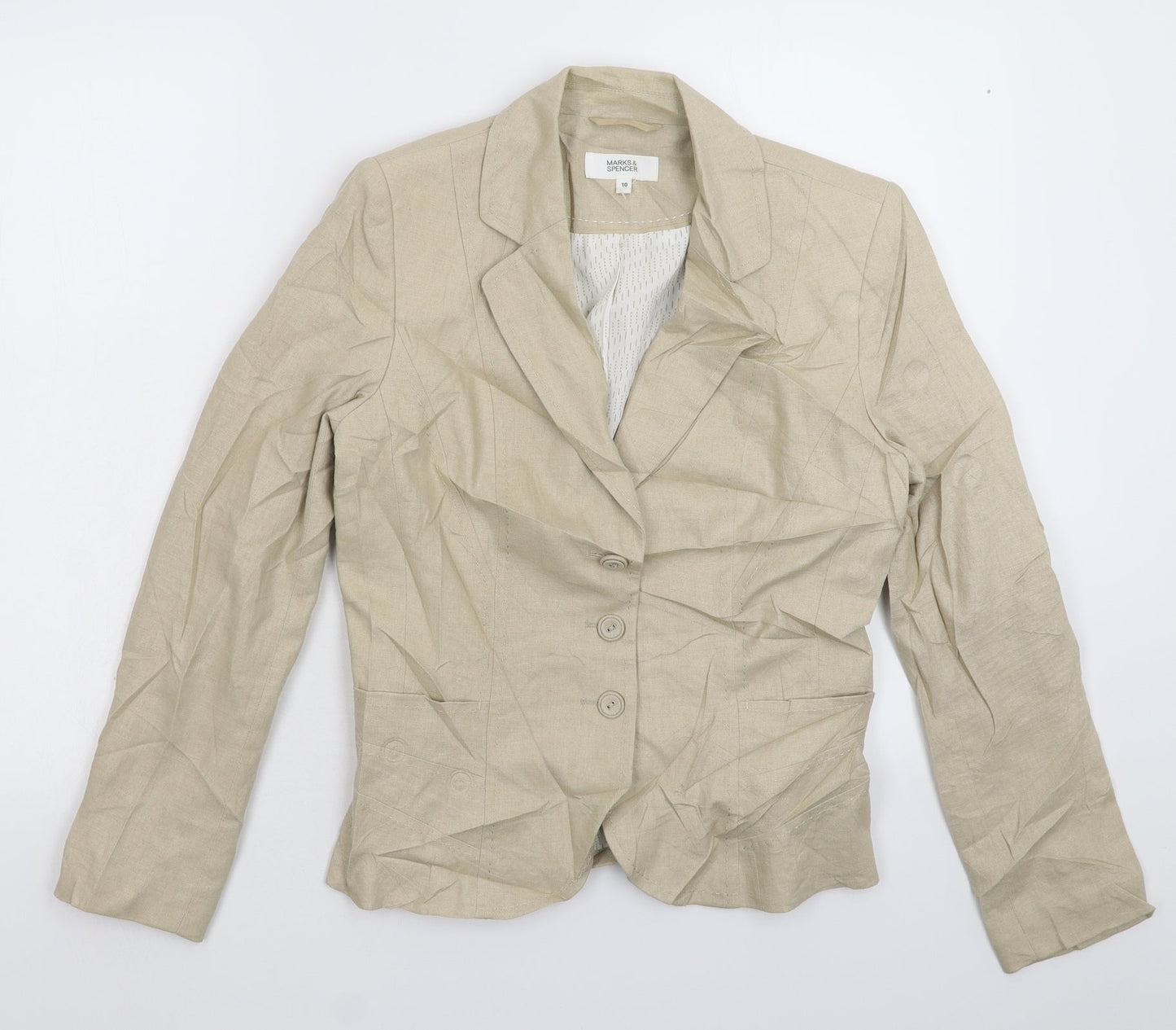 Marks and Spencer Womens Grey   Jacket Blazer Size 10
