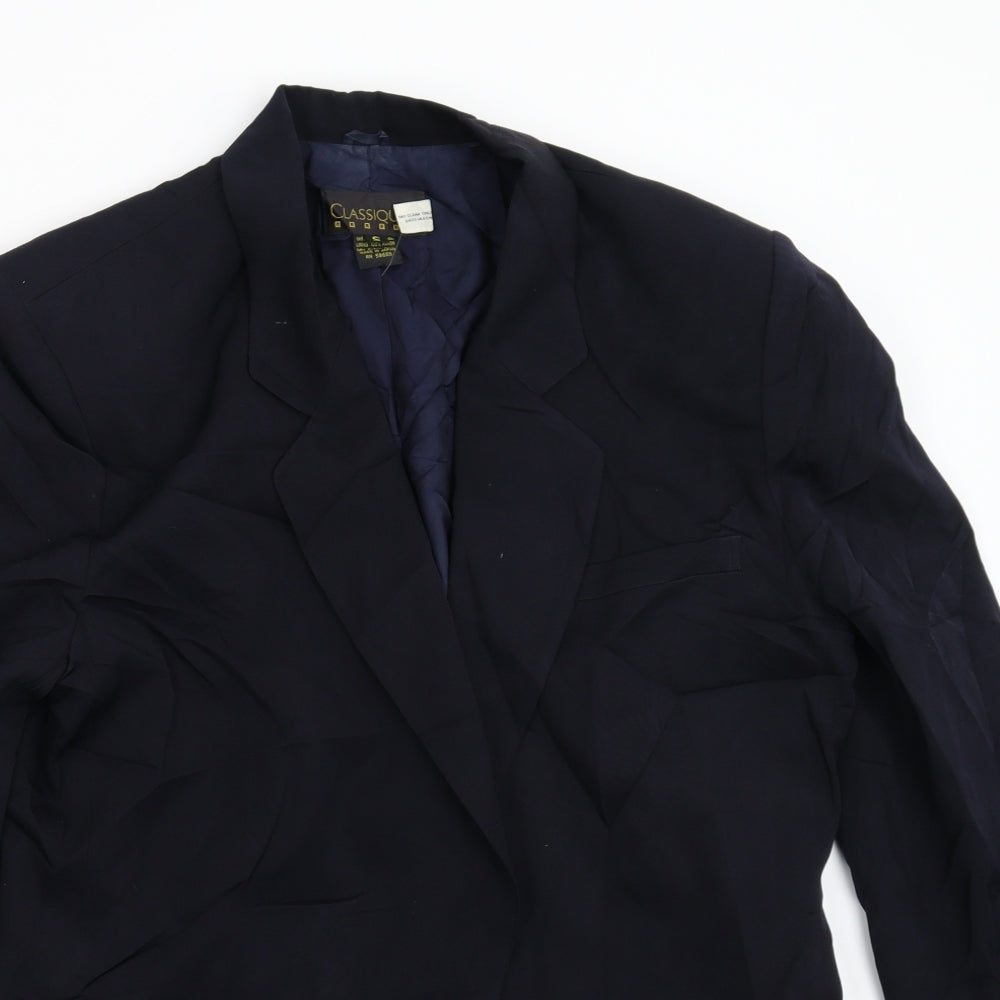 Classiques Womens Blue   Jacket Suit Jacket Size 16