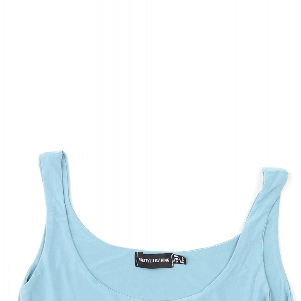 PRETTYLITTLETHING Womens Blue   Basic Tank Size 8