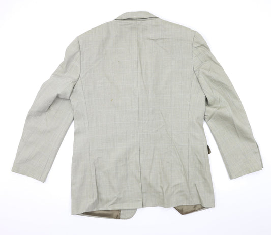 Marks and Spencer Mens Grey Check  Jacket Suit Jacket Size 42