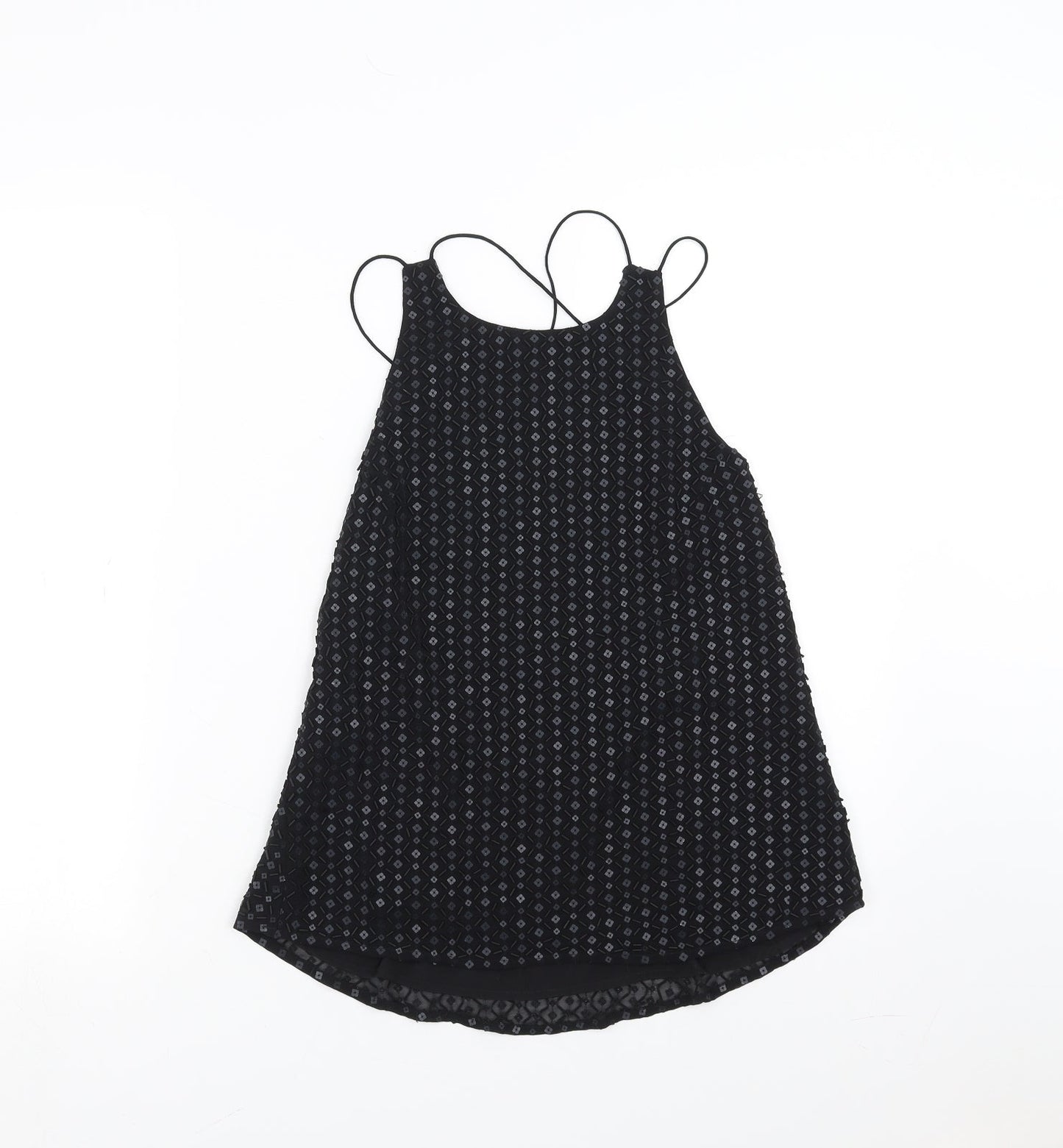 NEXT Womens Black   Basic Blouse Size 8  - sequins