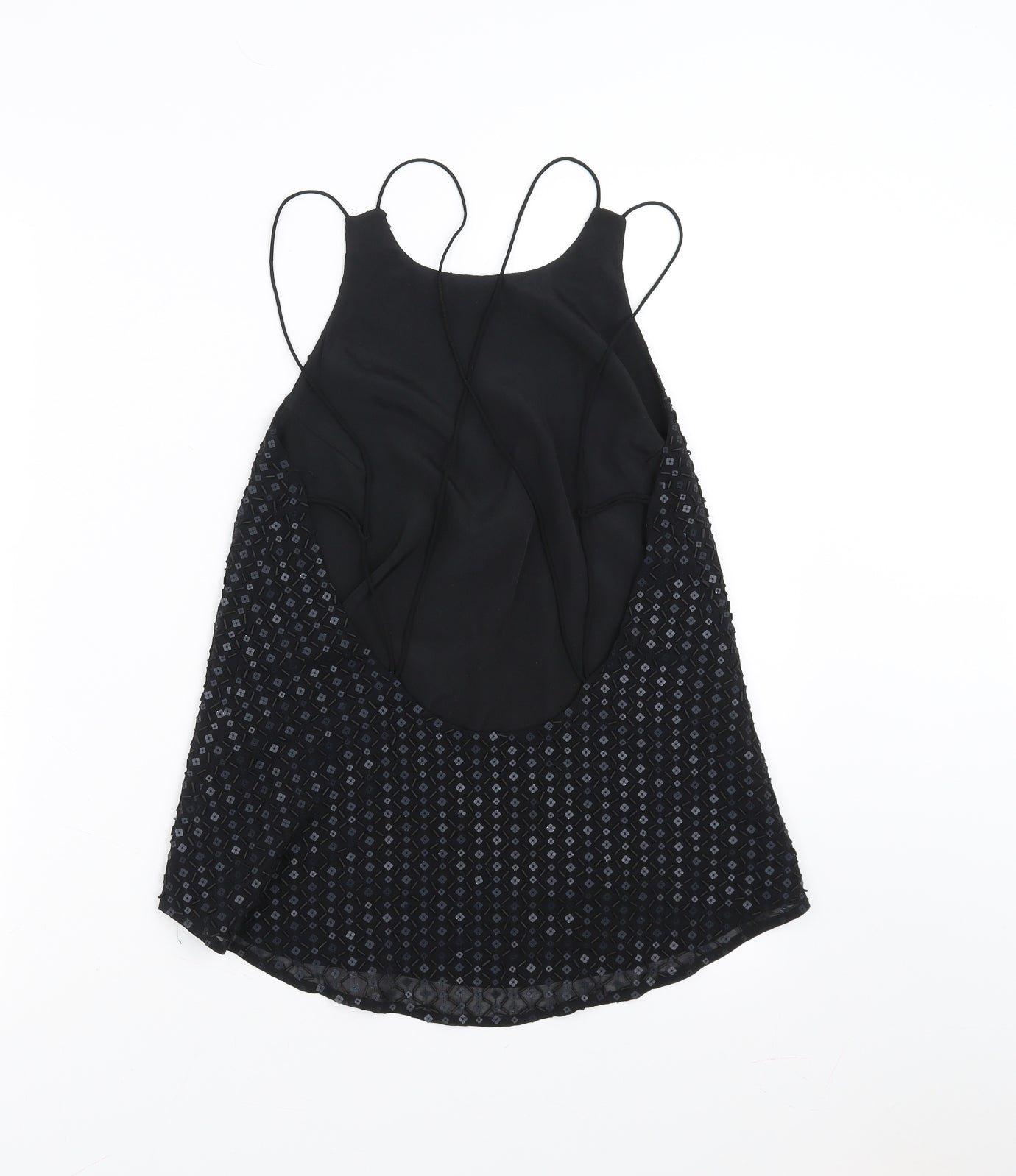 NEXT Womens Black   Basic Blouse Size 8  - sequins