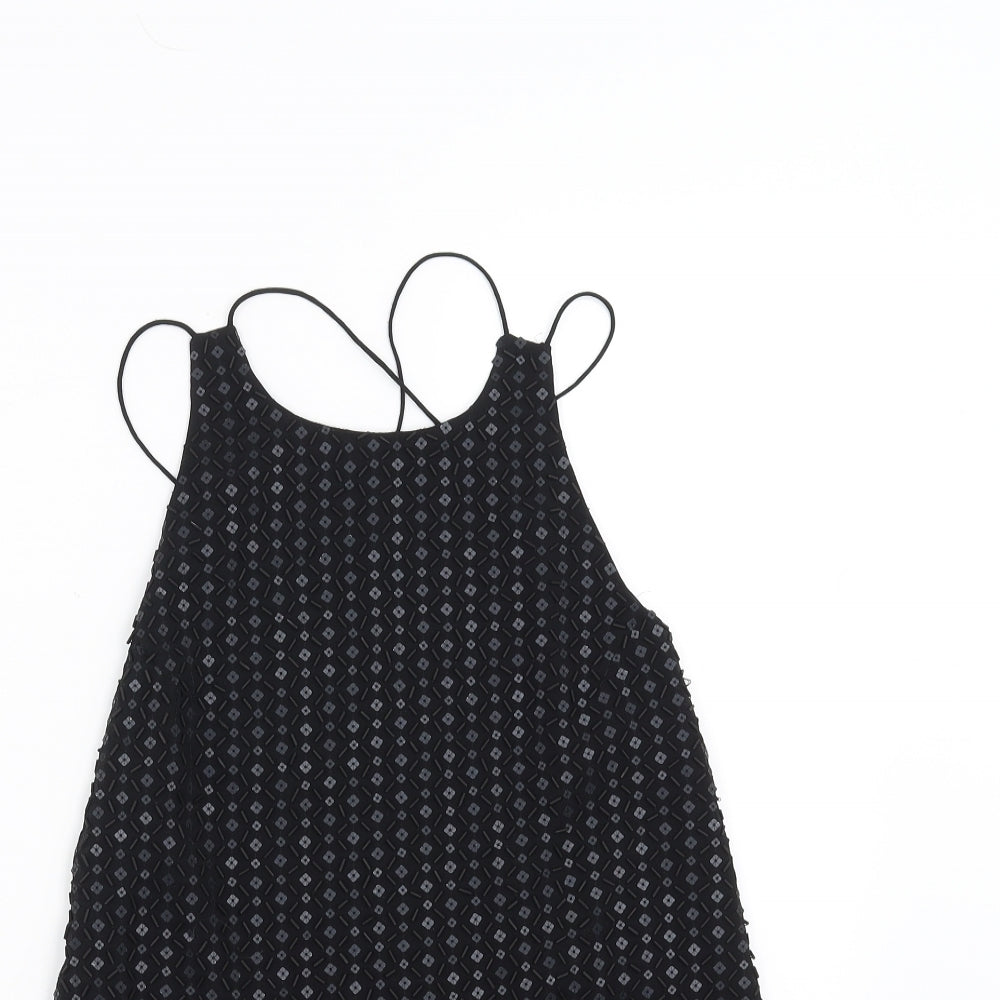 NEXT Womens Black   Basic Blouse Size 8  - sequins
