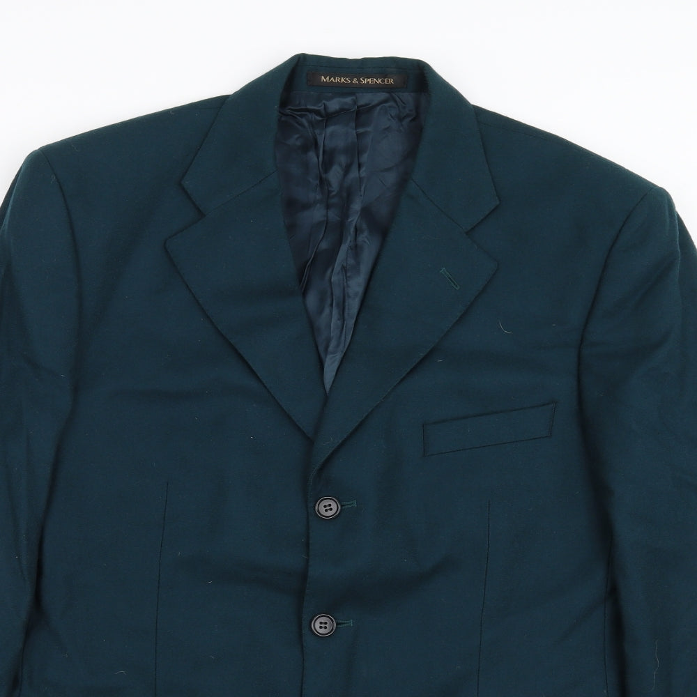 Marks and Spencer Mens Green   Jacket Suit Jacket Size 40