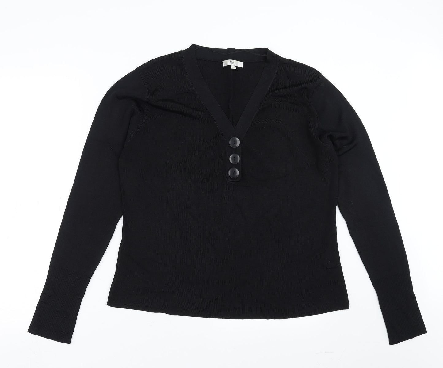 Klass Womens Black   Pullover Jumper Size L