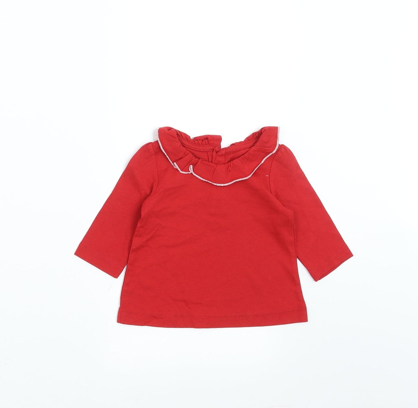 Matalan Girls Red   Basic T-Shirt Size 0-3 Months