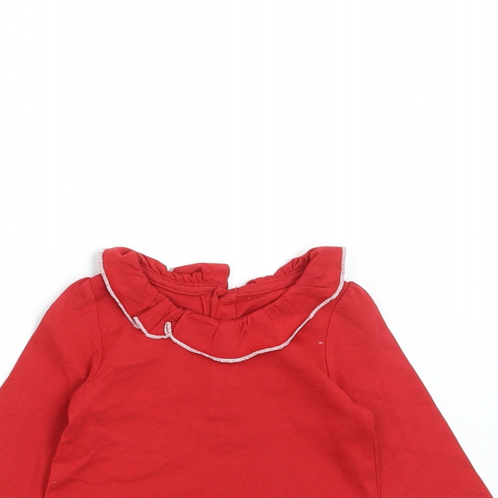 Matalan Girls Red   Basic T-Shirt Size 0-3 Months
