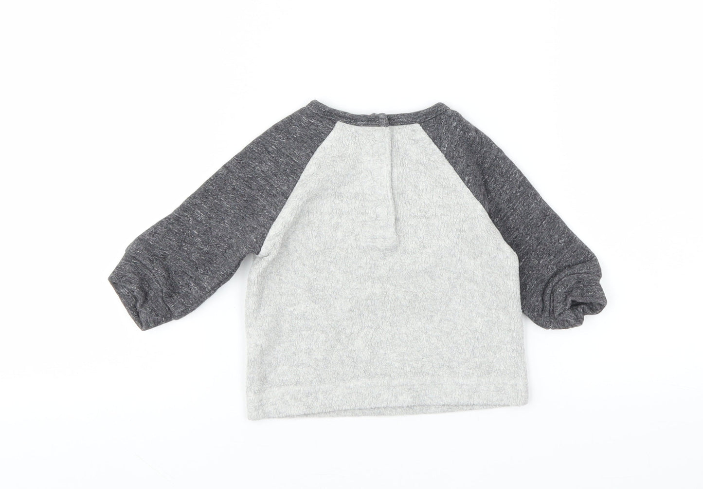 NEXT Boys Grey Animal Print  Pullover Jumper Size 0-3 Months