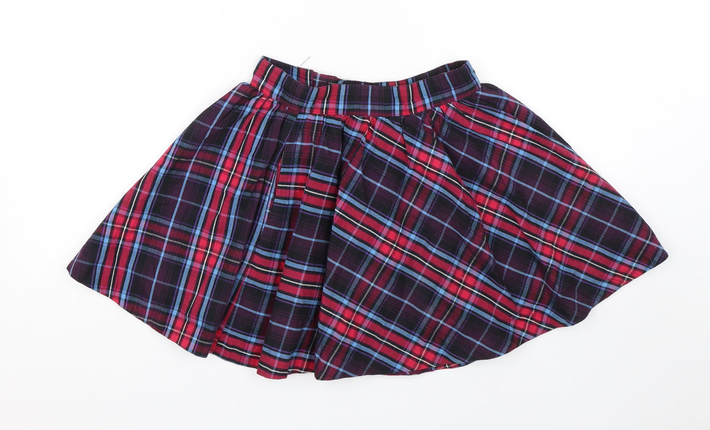 H&M Womens Multicoloured Check  Skater Skirt Size 6