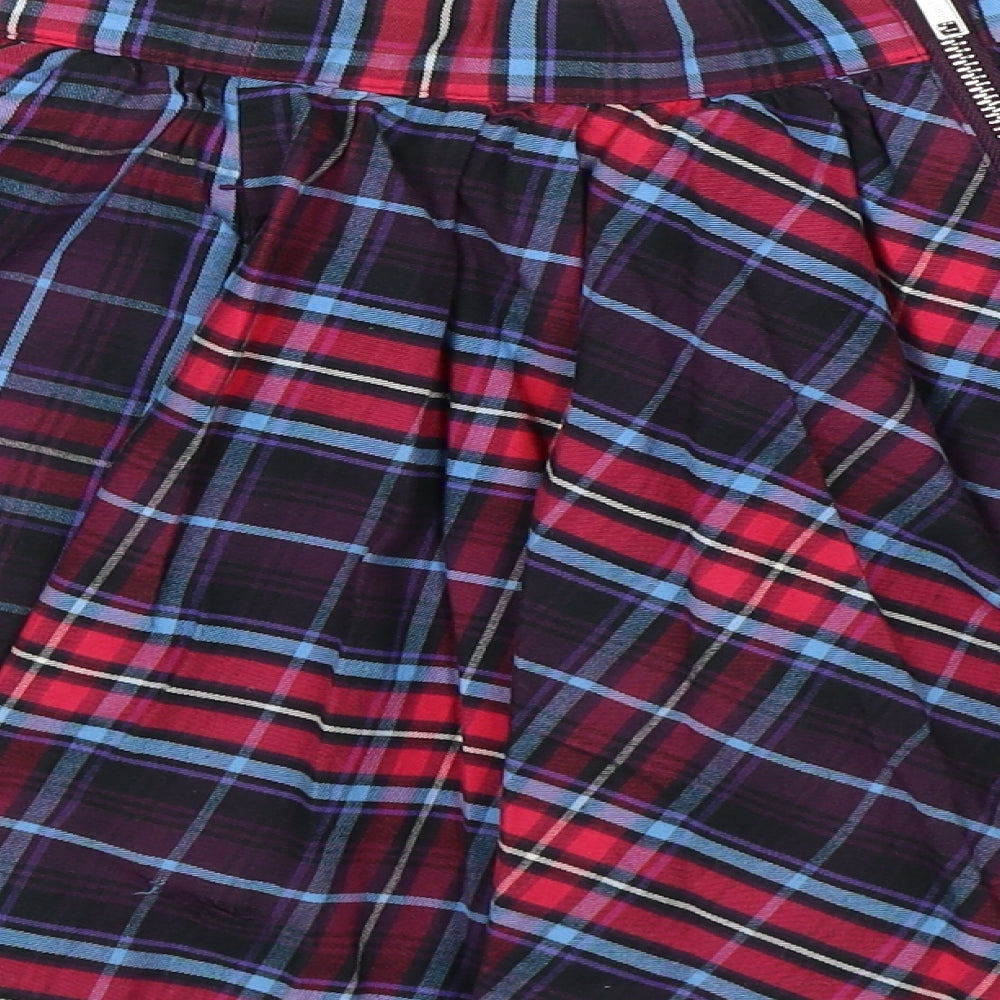 H&M Womens Multicoloured Check  Skater Skirt Size 6