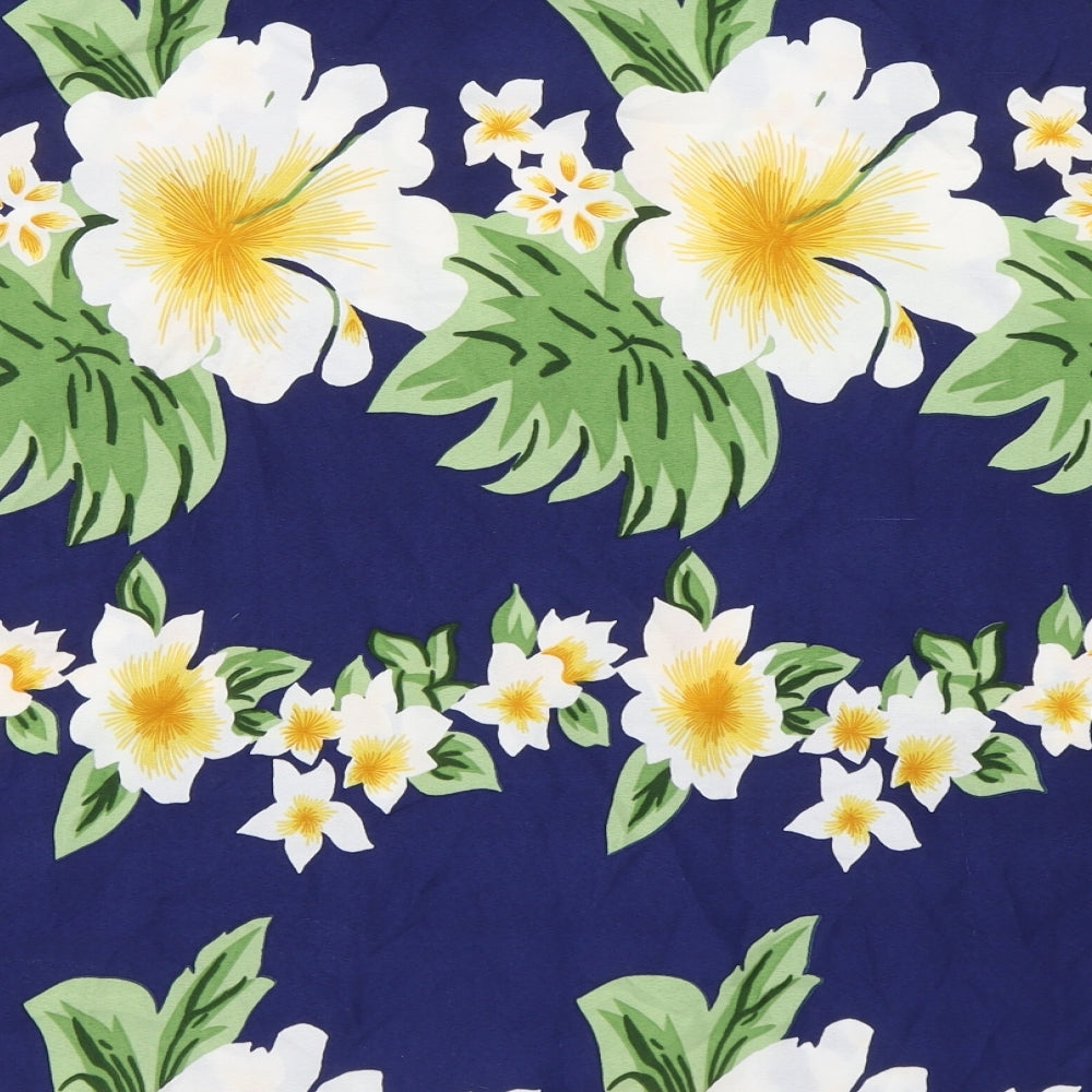 Don Amigo Mens Blue Floral   Button-Up Size M