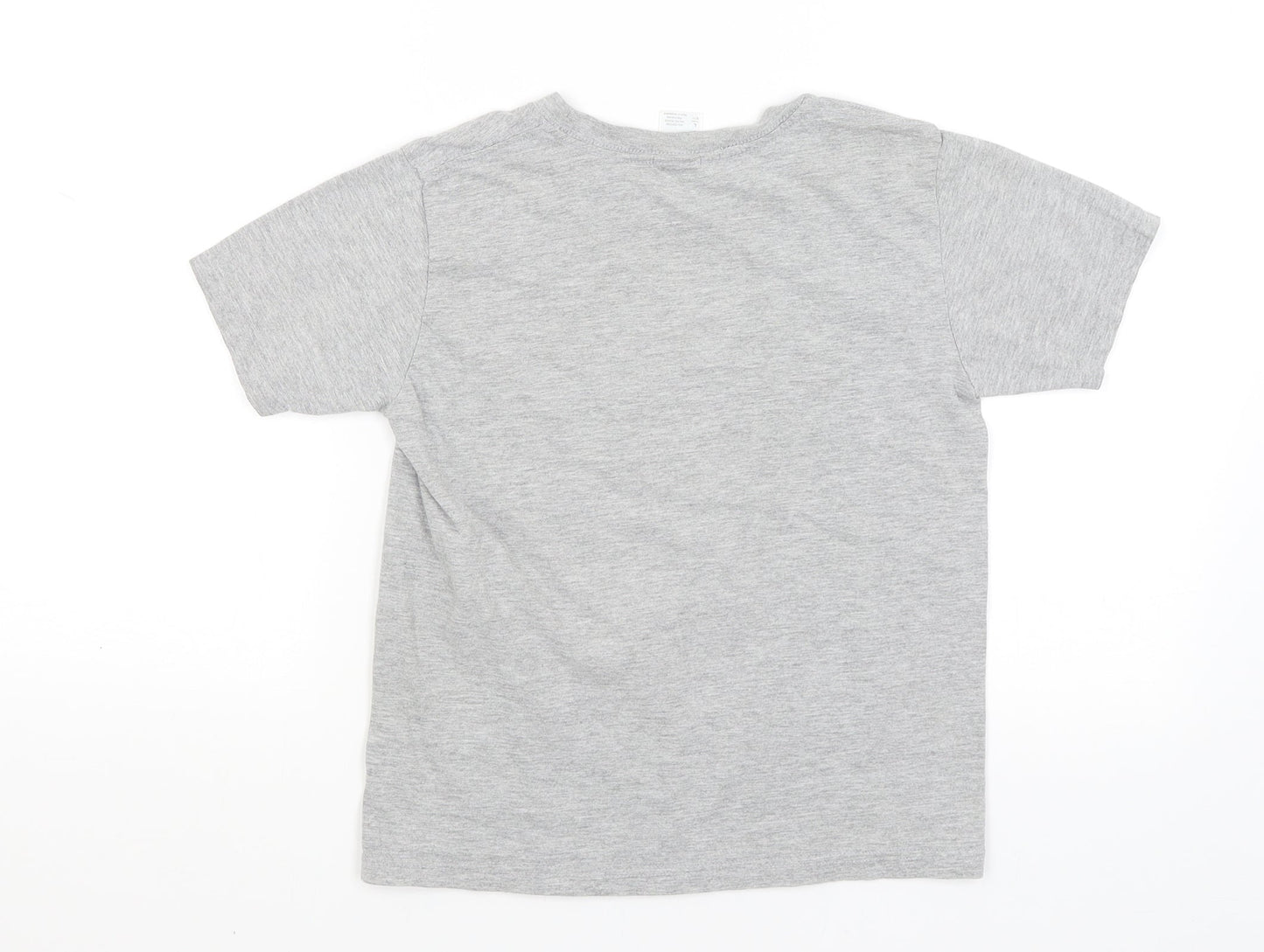Gildan Boys Grey   Basic T-Shirt Size 10-11 Years  - Dick V Dom