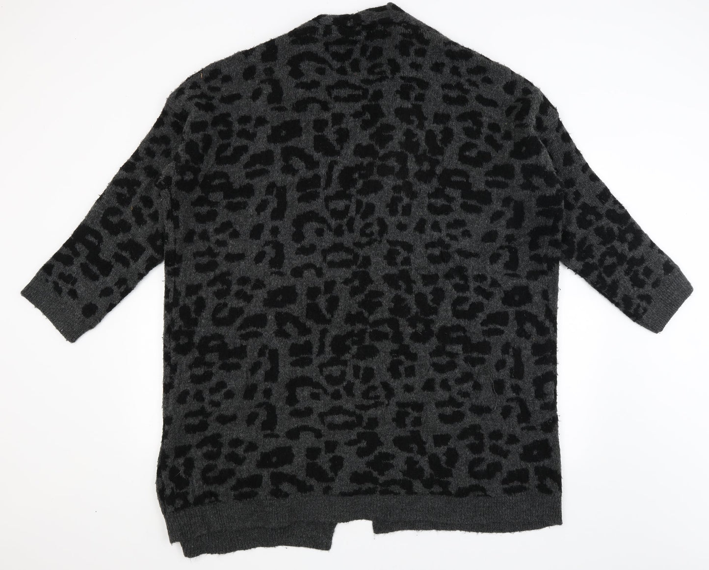 Pep & Co Womens Black Animal Print  Wrap Jumper Size 16