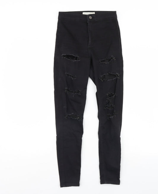 Topshop Womens Black   Skinny Jeans Size 26 in L30 in