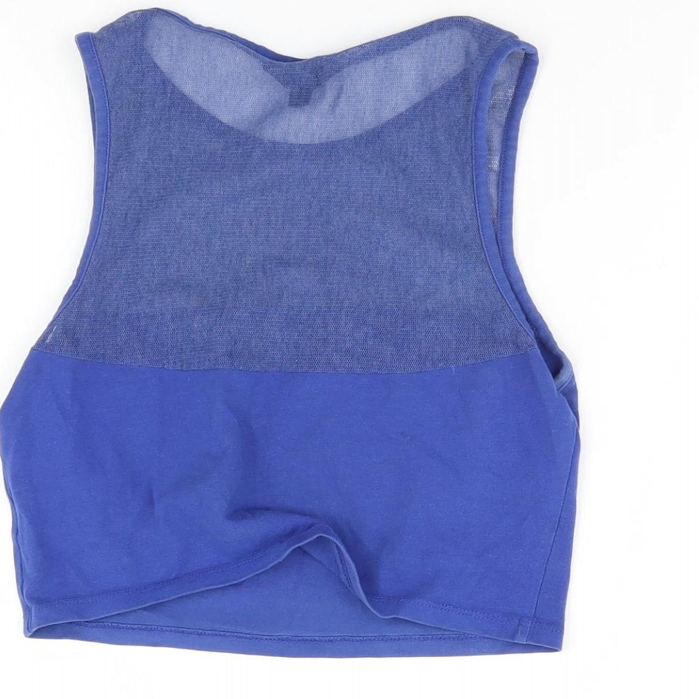 Topshop Womens Blue   Cropped Tank Size 10