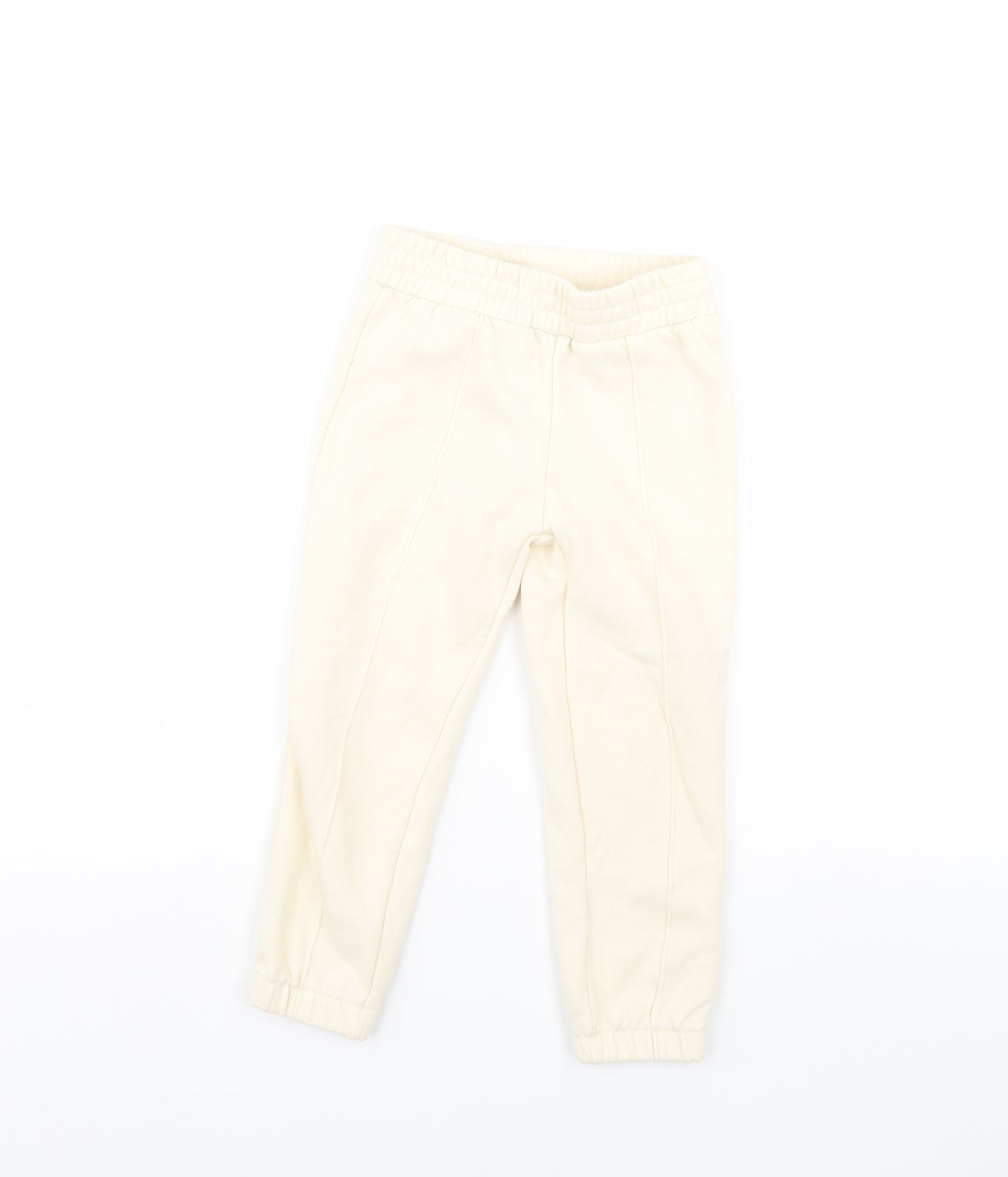 Primark Girls Ivory   Jogger Trousers Size 5 Years