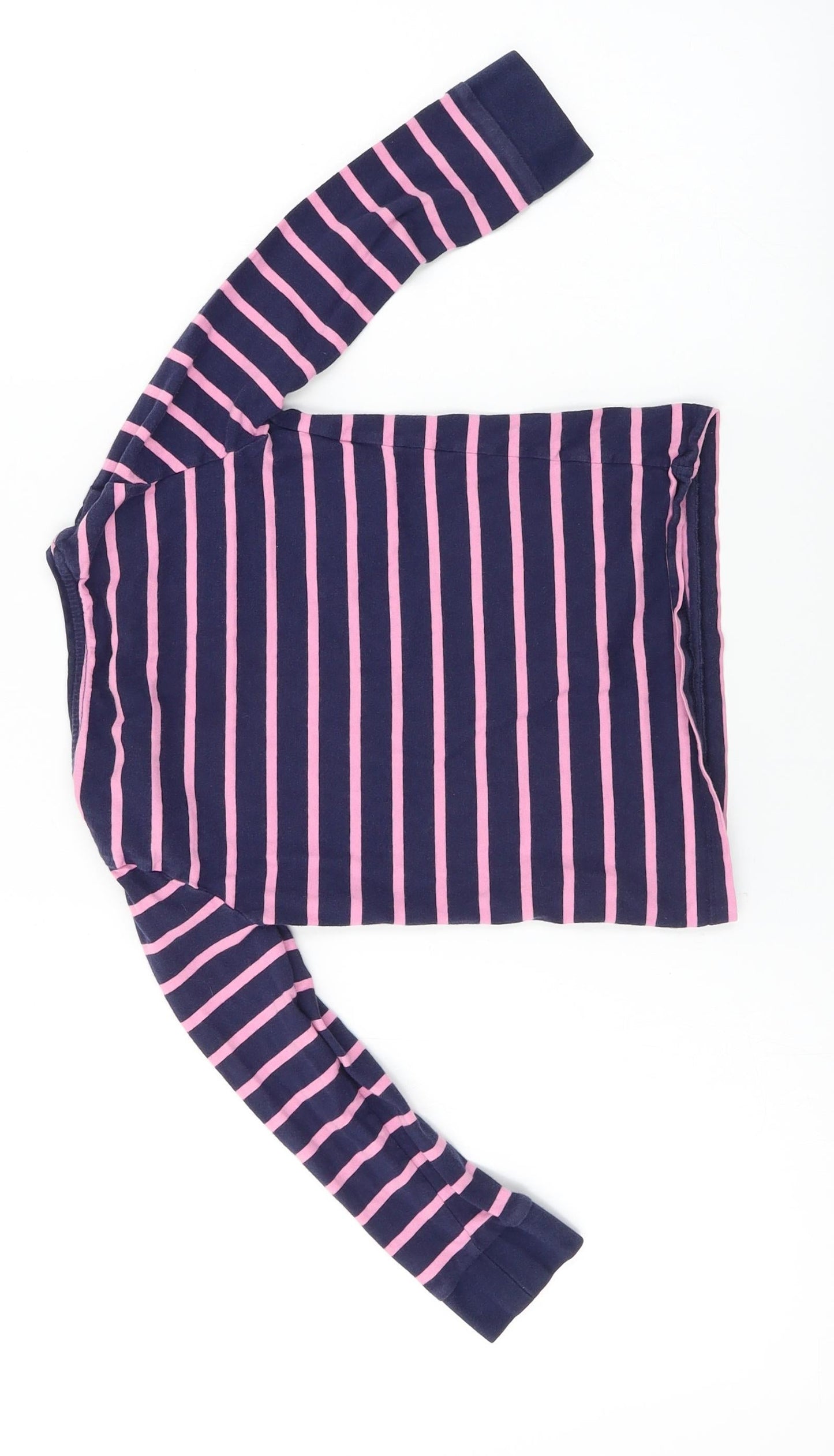 F&F Girls Blue Striped  Basic T-Shirt Size 5-6 Years