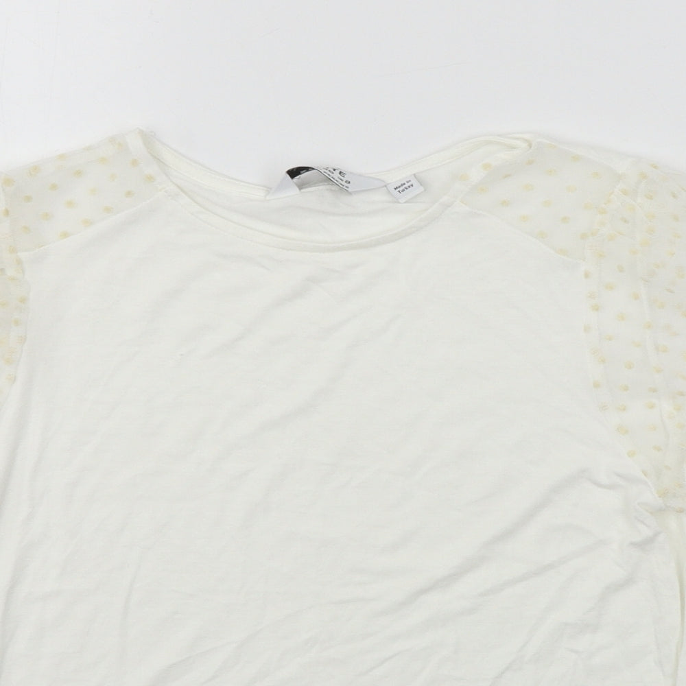 Dorothy Perkins  Womens White   Basic T-Shirt Size 8