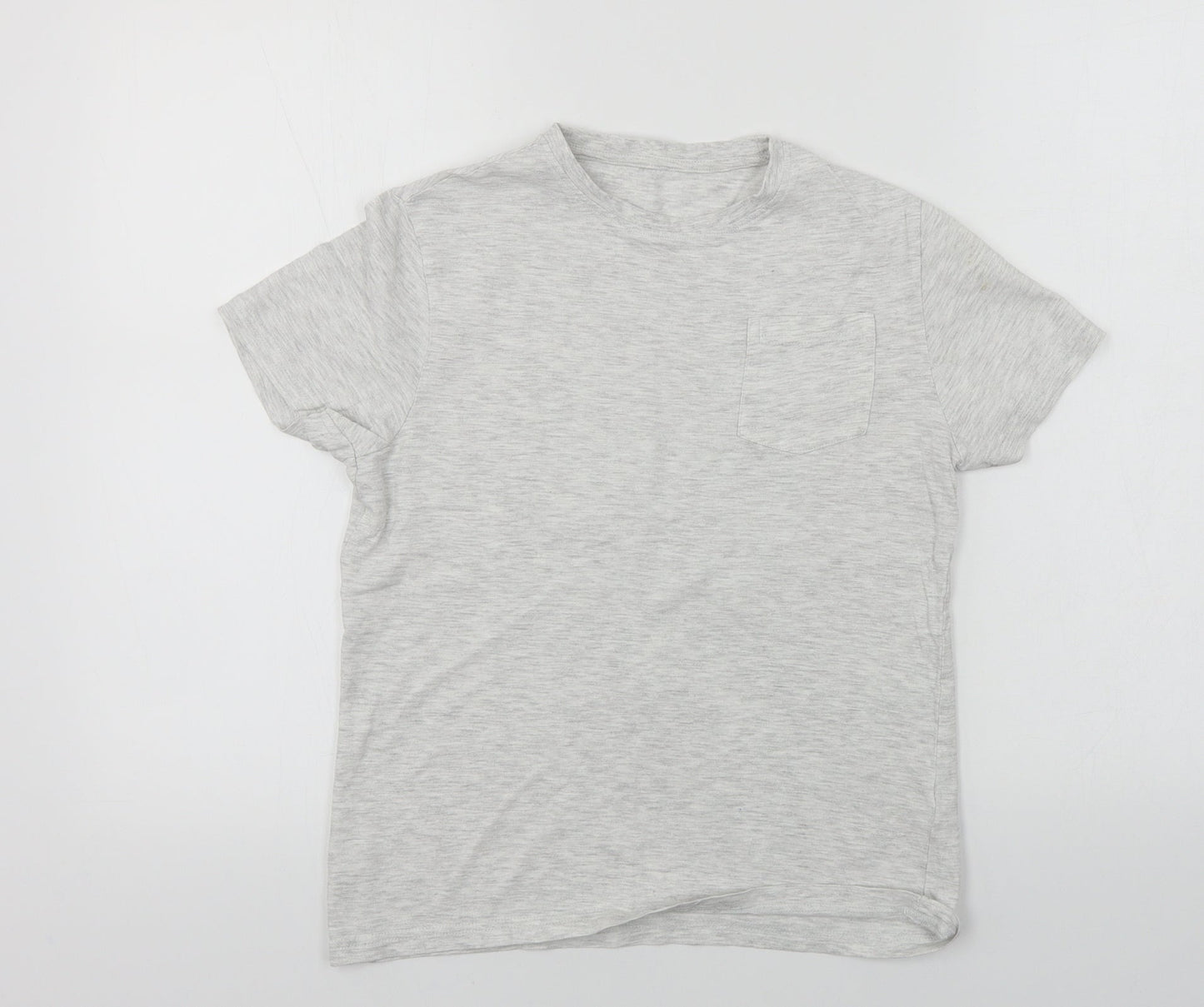 Marks and Spencer  Boys Grey Houndstooth  Basic T-Shirt Size 10-11 Years