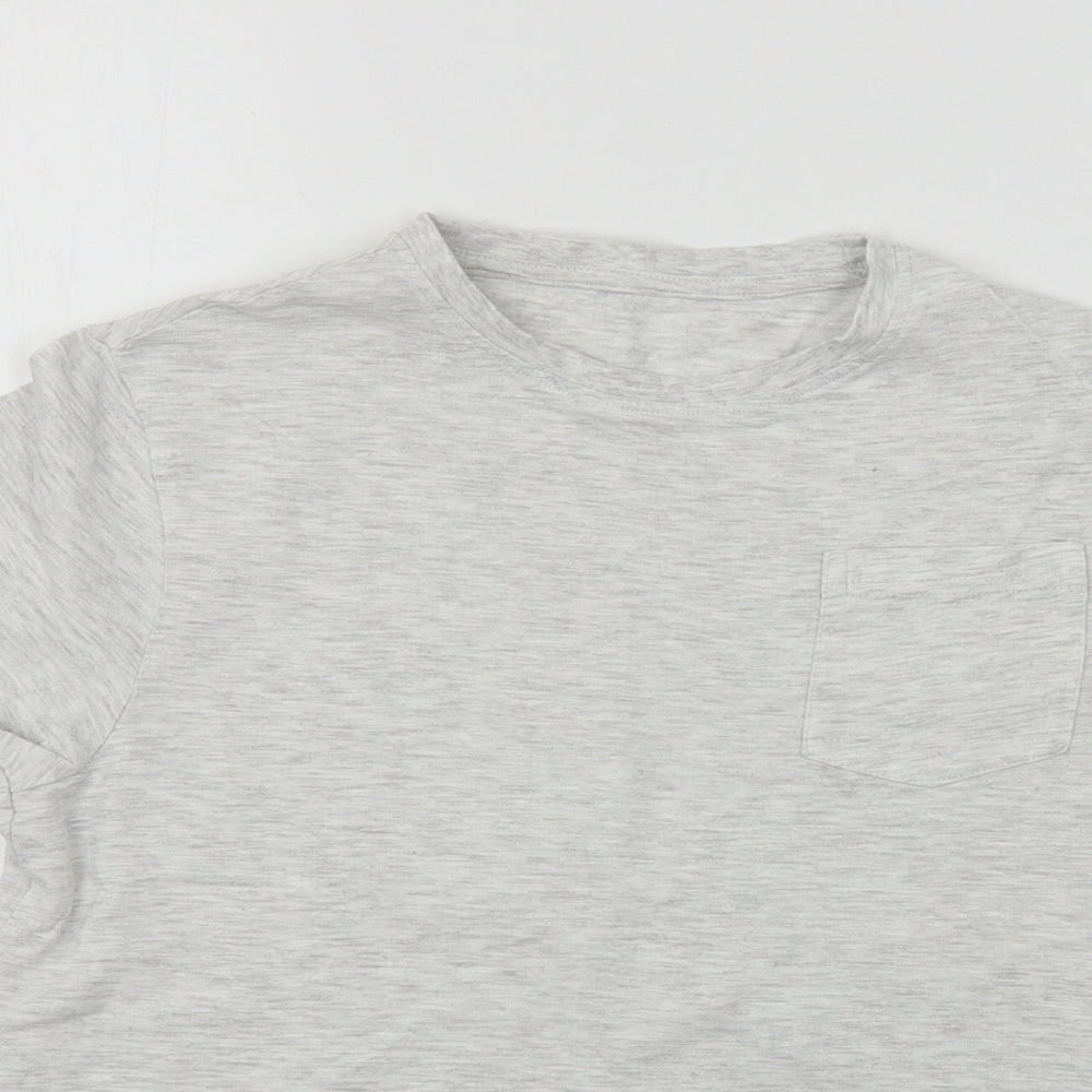 Marks and Spencer  Boys Grey Houndstooth  Basic T-Shirt Size 10-11 Years