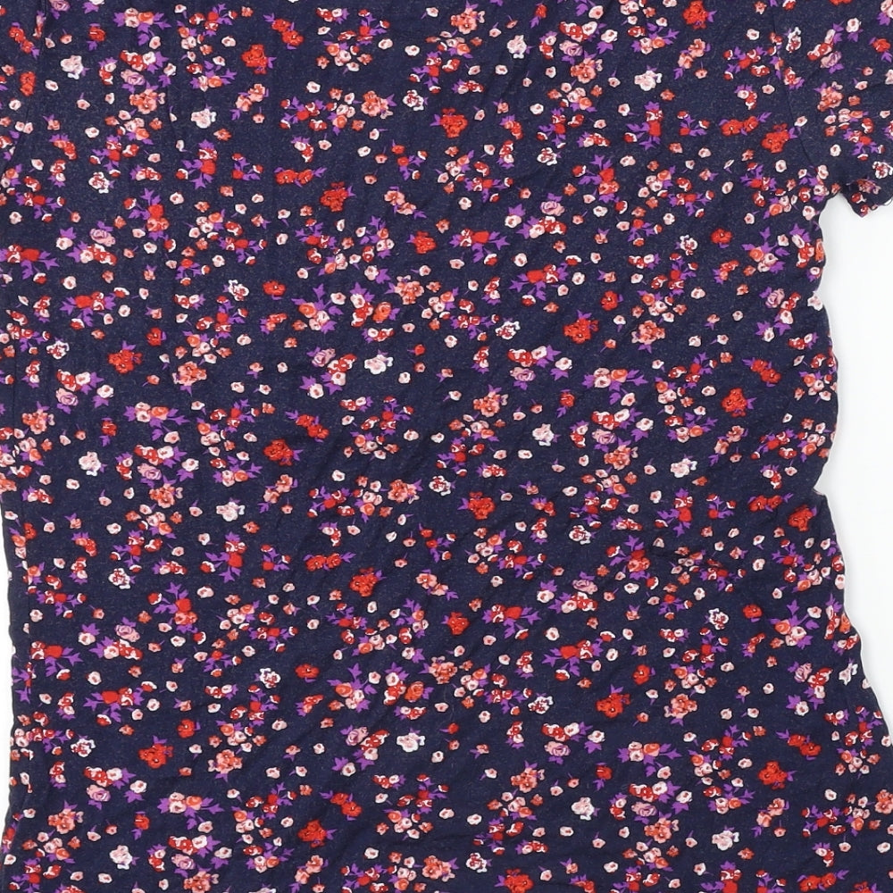 Sleep well  Womens Black Floral  Basic T-Shirt Size 10