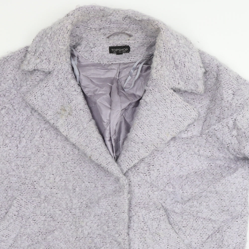 Topshop Womens Purple   Jacket Coat Size 12  - washable marks