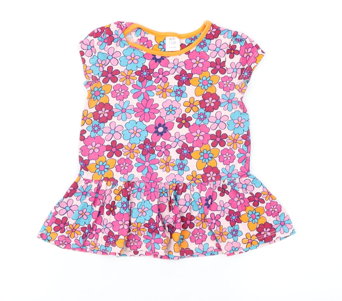Mini Club Girls Pink Floral  Fit & Flare  Size 9-12 Months