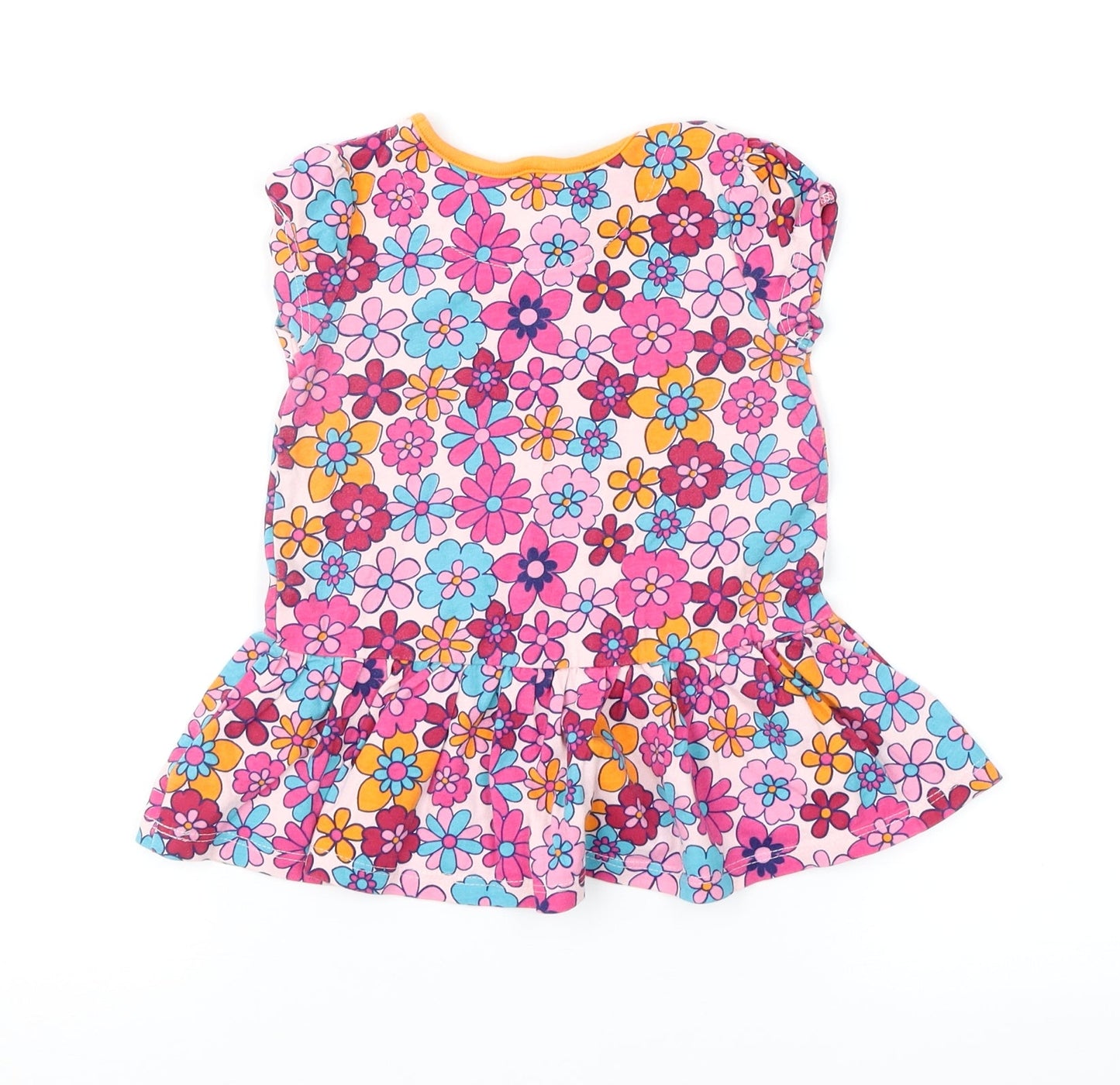 Mini Club Girls Pink Floral  Fit & Flare  Size 9-12 Months