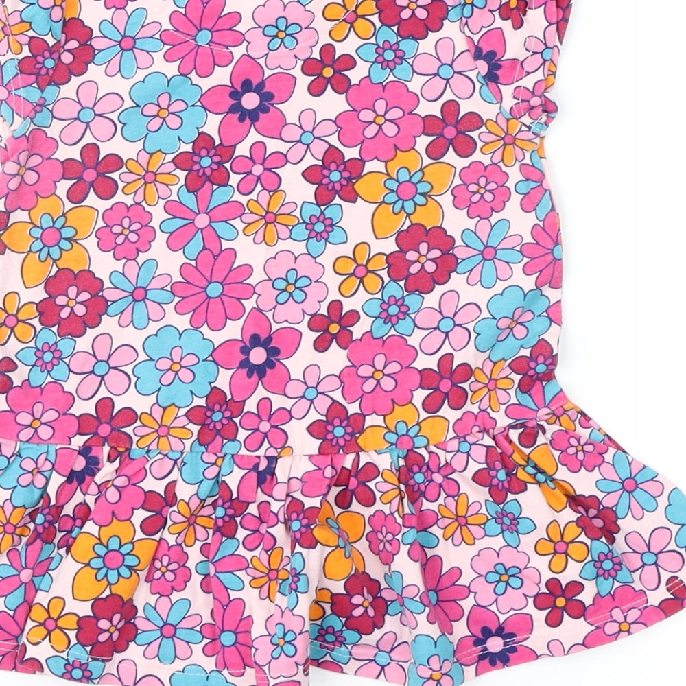 Mini Club Girls Pink Floral  Fit & Flare  Size 9-12 Months