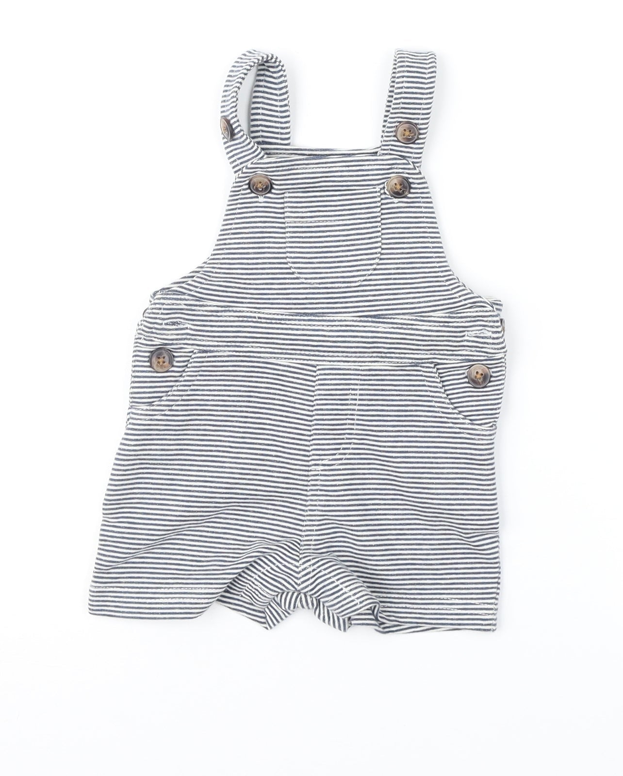 Earlydays Boys Blue Striped  Shorts One-Piece Size 0-3 Months