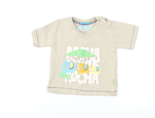 RJR.John Rocha Boys Brown   Basic T-Shirt Size 3-6 Months