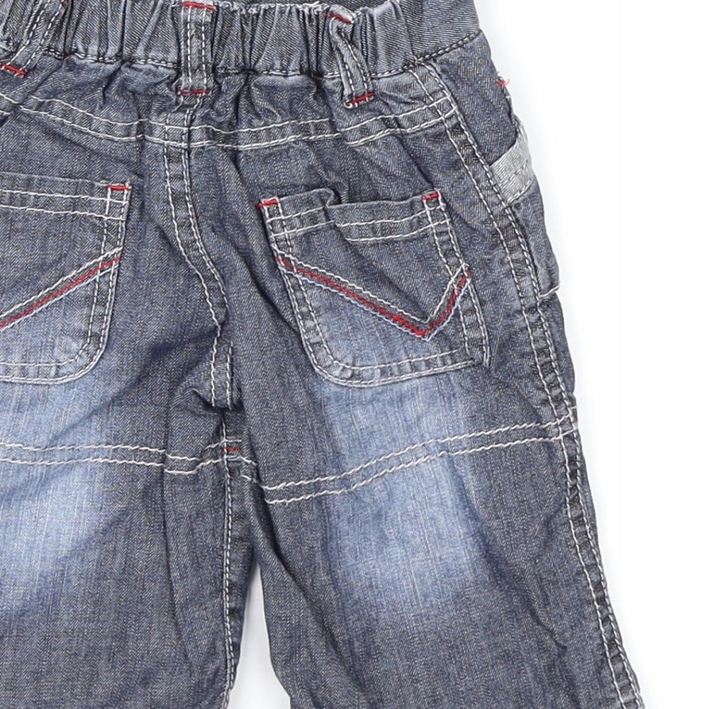 Disney Boys Blue  Denim Cargo Jeans Size 0-3 Months  - Cars