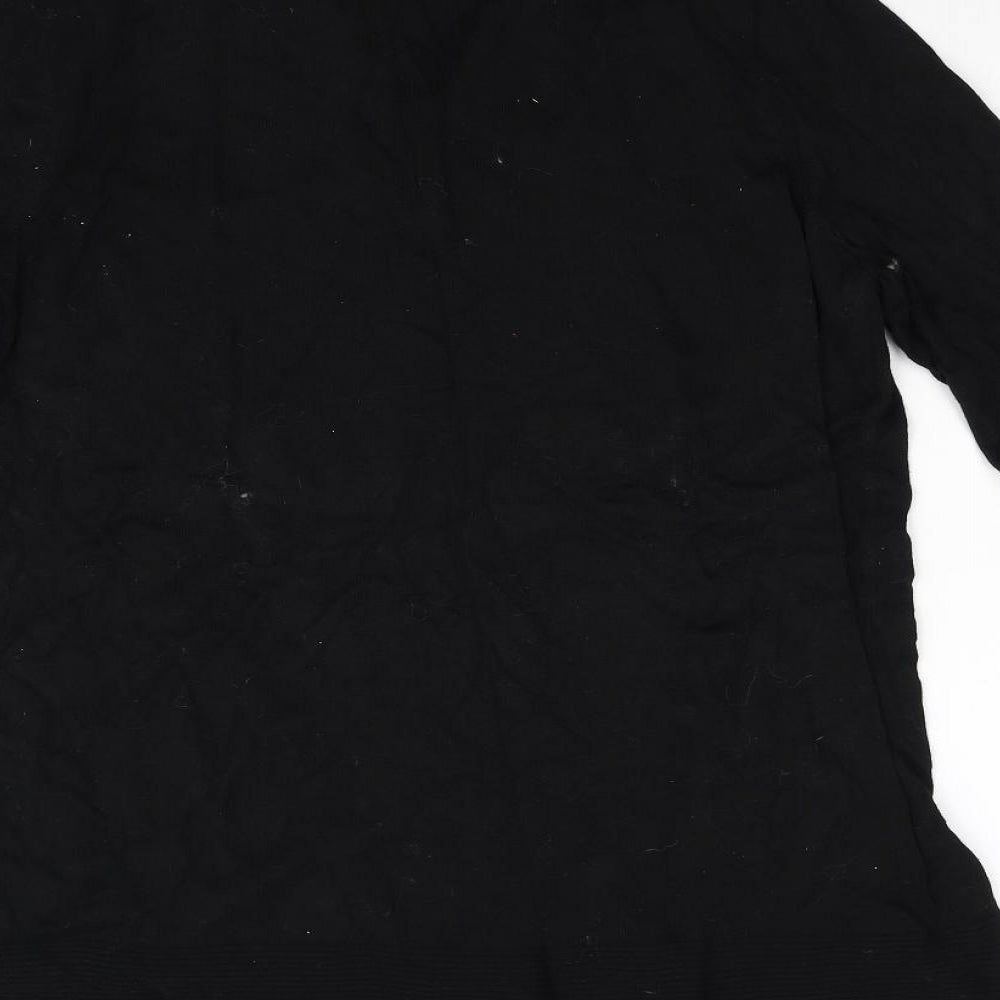 Evans Womens Black  Knit Pullover Jumper Size 14