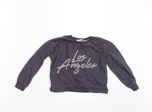 George Girls Grey   Pullover Sweatshirt Size 6-7 Years