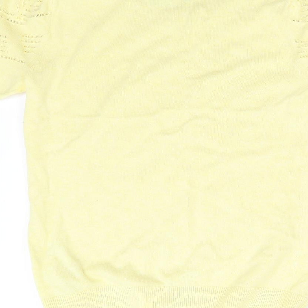 Manette Womens Yellow  Knit Pullover Jumper Size XS