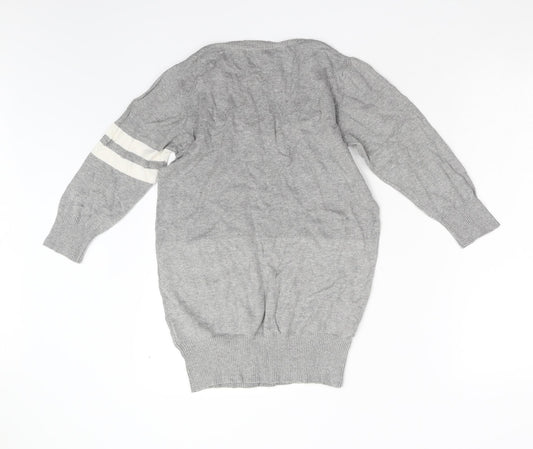 Nababi Womens Grey  Knit Pullover Jumper Size M