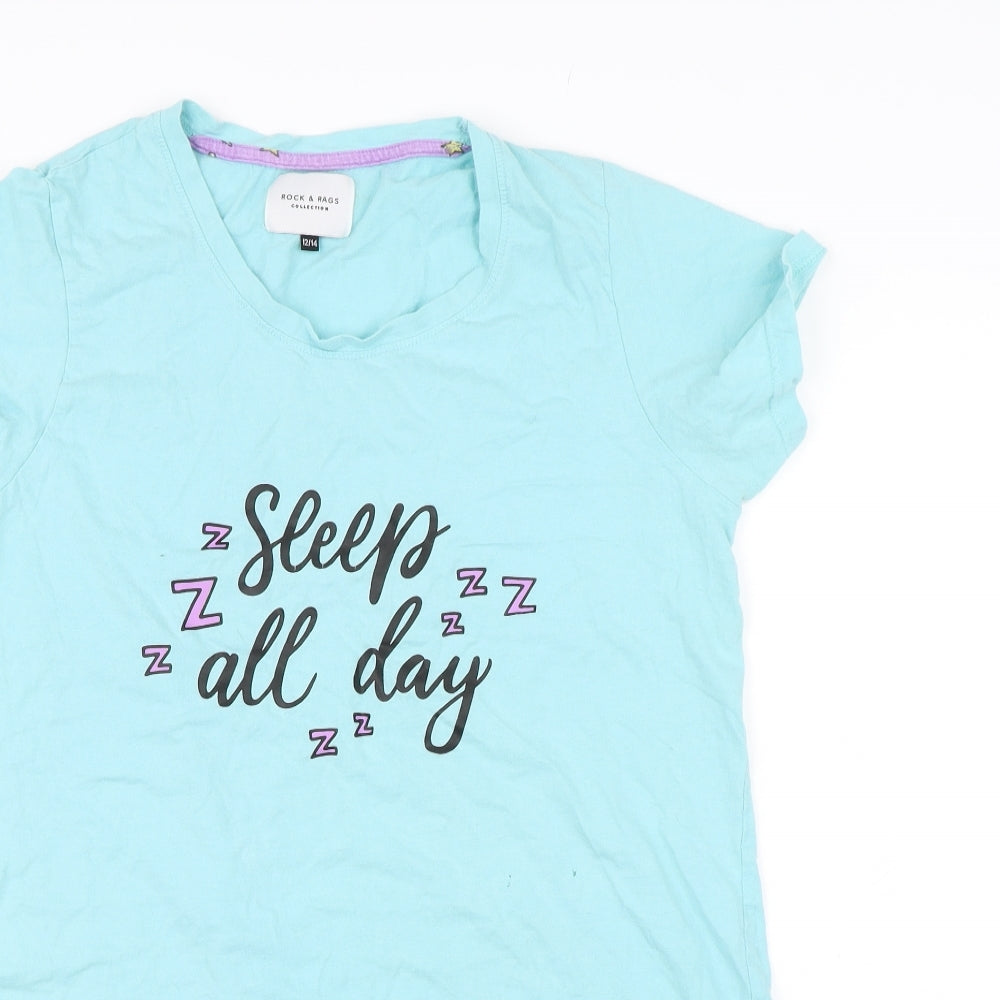 Rock & Rags Womens Blue Solid   Dress Size 12  - Sleep all day