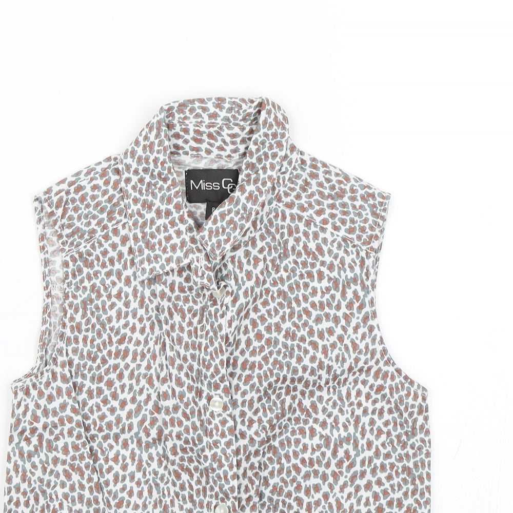 Miss CG Girls Green Animal Print  Basic Button-Up Size 8 Years